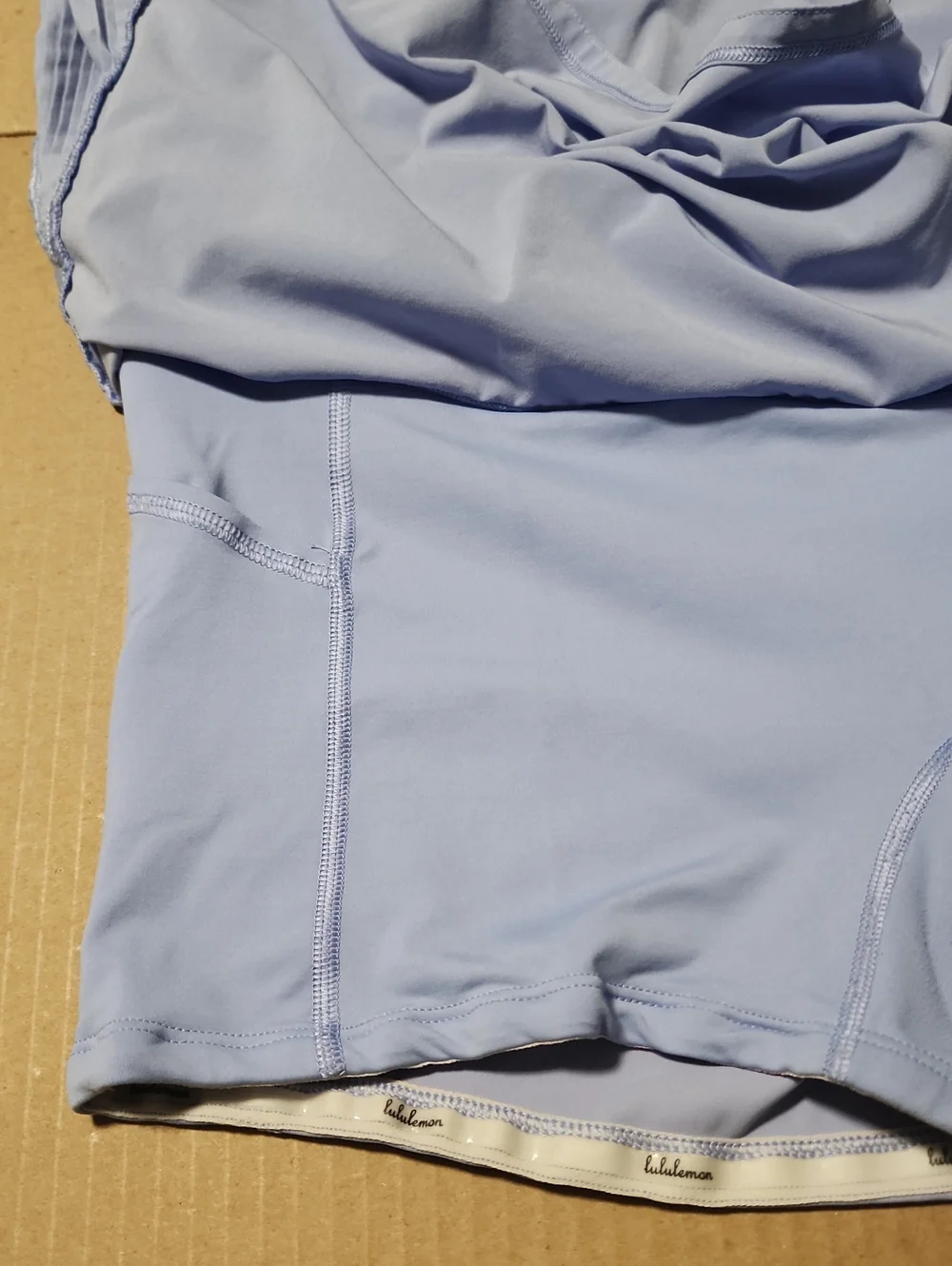 Lululemon Play Off the Pleats Mid-Rise Skater Skirt Skort Pastel Blue